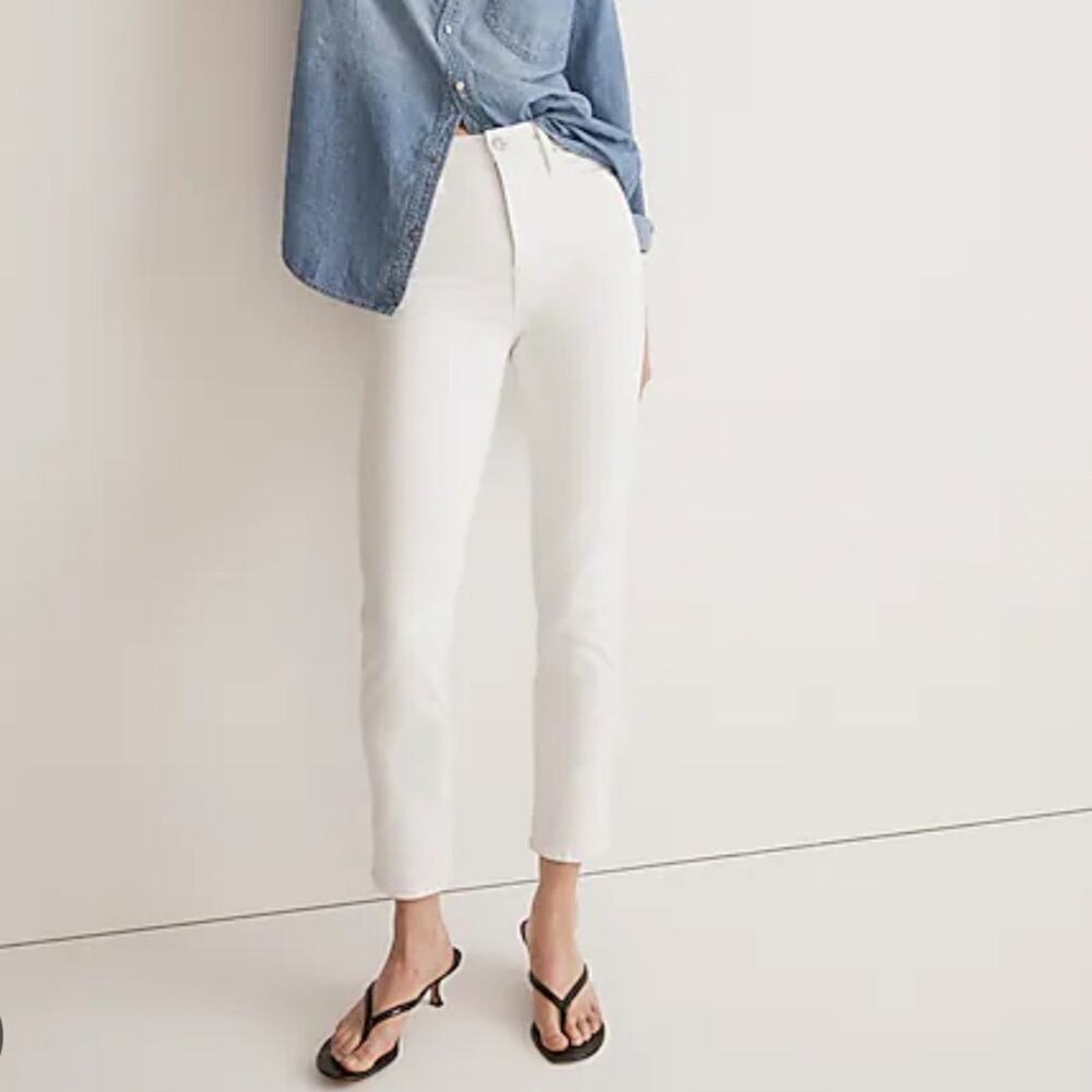 Madewell Women’s Size 27 Stovepipe Jeans in Pure White / Style MC636